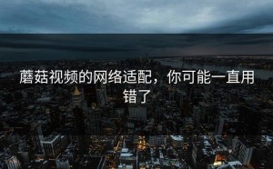 蘑菇视频的网络适配，你可能一直用错了