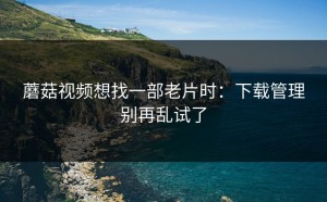 蘑菇视频想找一部老片时：下载管理别再乱试了