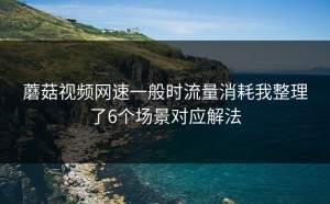 蘑菇视频网速一般时流量消耗我整理了6个场景对应解法