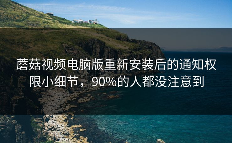 蘑菇视频电脑版重新安装后的通知权限小细节，90%的人都没注意到