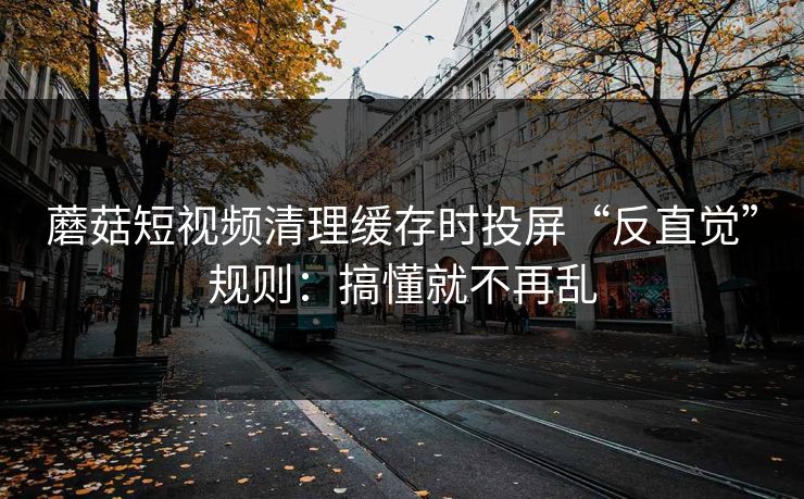 蘑菇短视频清理缓存时投屏“反直觉”规则：搞懂就不再乱