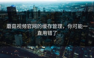 蘑菇视频官网的缓存管理，你可能一直用错了
