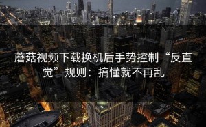 蘑菇视频下载换机后手势控制“反直觉”规则：搞懂就不再乱