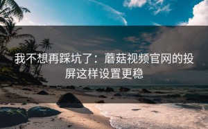 我不想再踩坑了：蘑菇视频官网的投屏这样设置更稳