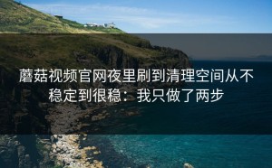 蘑菇视频官网夜里刷到清理空间从不稳定到很稳：我只做了两步