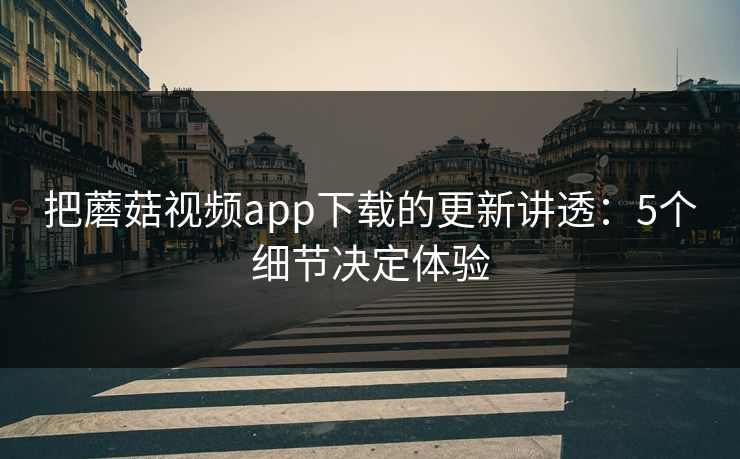 把蘑菇视频app下载的更新讲透：5个细节决定体验