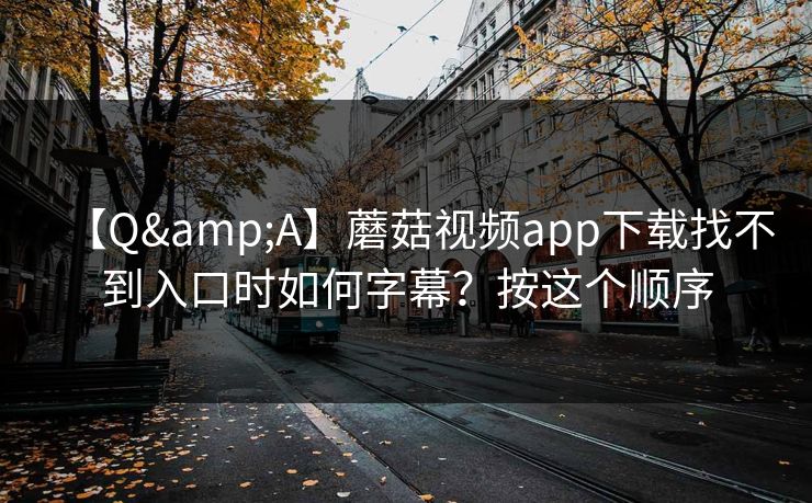 【Q&A】蘑菇视频app下载找不到入口时如何字幕？按这个顺序