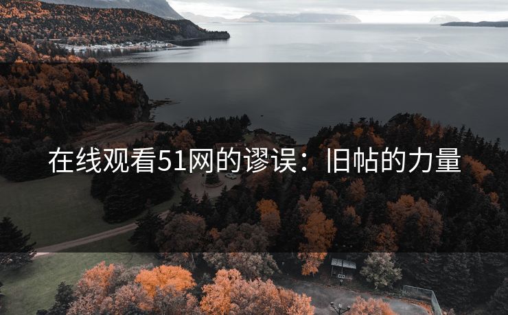 在线观看51网的谬误：旧帖的力量